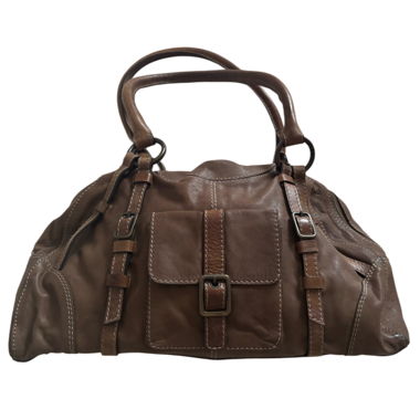 Vintage Brown Leather Handbag
