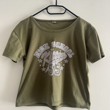 Vintage 90er Y2K grünes Print T-Shirt S