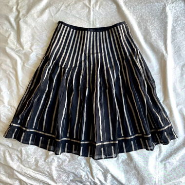 “Twisted” art deco Made in France silk blend skirt