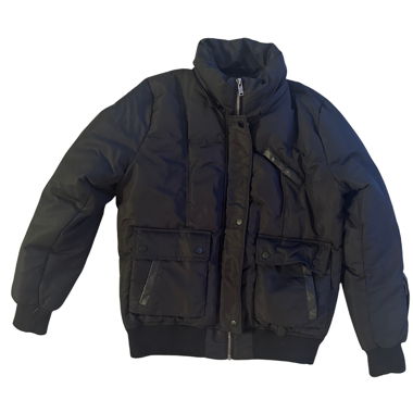 Black Padded Bomber Winter Jacket L