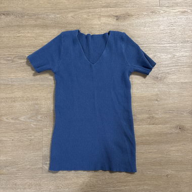 Blaues Slim-T-Shirt
