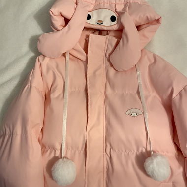 Rosa Character-Steppjacke
