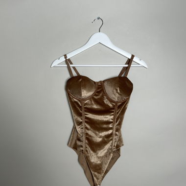 Body corsetto in velluto