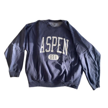 blauer Oversize-Pullover
