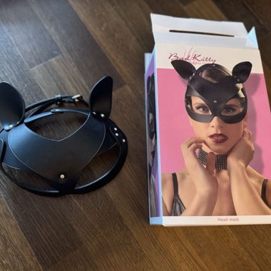 Maschera cosplay gatto con strass