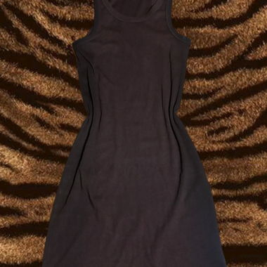 Robe sans manches simple brun foncé