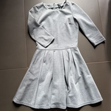 Grey Long-Sleeve Dress