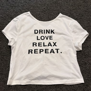 T-shirt bianca con scritta