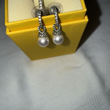 Boucles d'oreilles perles Swarovski argent