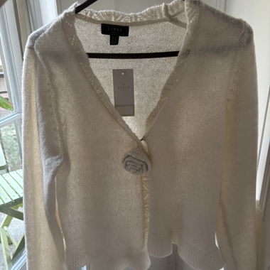 Cardigan ajour bianco Lipsy