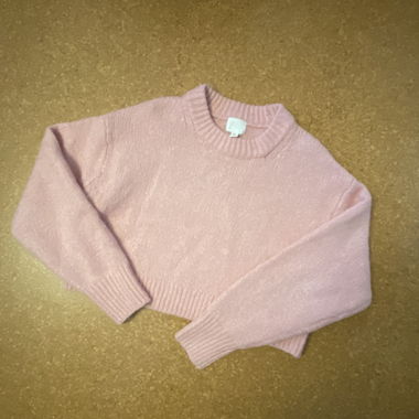 Cropped Rosa Pulli