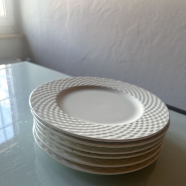 6 kleine flache Teller