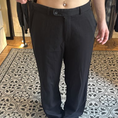 Pantaloni eleganti neri a pinces