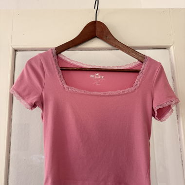 Hollister Pink Cropped Top