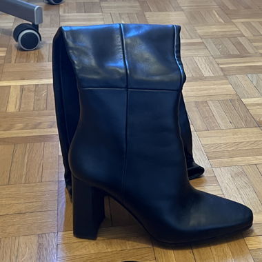 ZARA 100% LEATHER over the knee boots