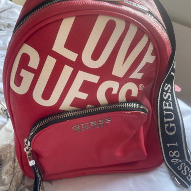 Mini sac à dos GUESS rouge
