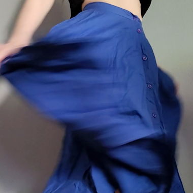 Jupe bleue vintage avec poches 