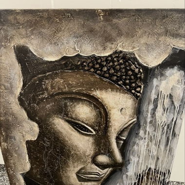 Buddha Gemälde Leinwand Wandbild 120x100