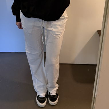 pantalon en lin blanc