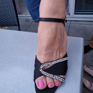 Black High Heel Sandals