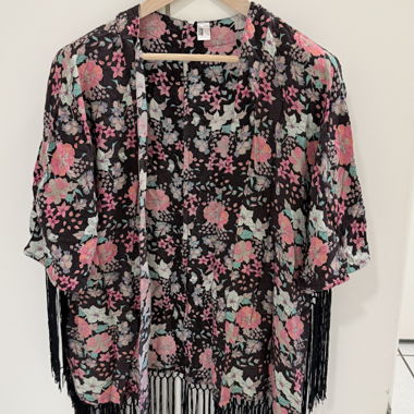 O’Neill Blumen-Kimono mit Fransen