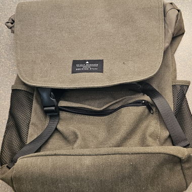 Zaino in canvas verde oliva