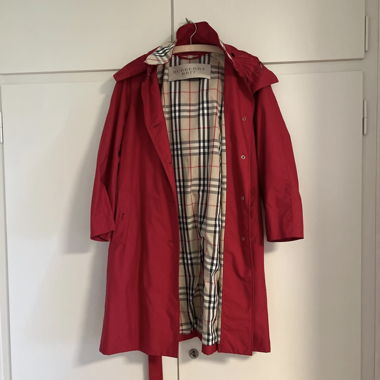 Vintage Burberry Light Coat Red Size M