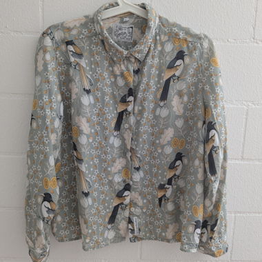 Bird Print Blouse