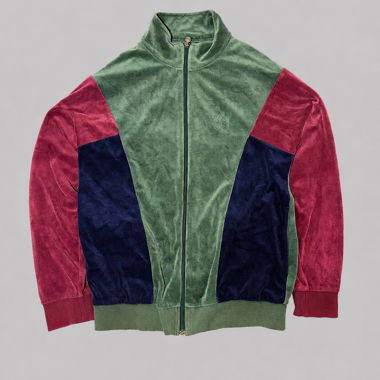 Veste de survêtement Stussy en velours avec empiècements