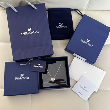 Swarovski Herz Halskette ANGELIC Silber
