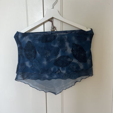 Tubetop trasparente blu