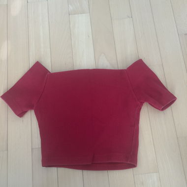 Top corto rosso