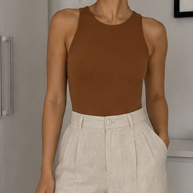 Stradivarius Body in Gold Brown