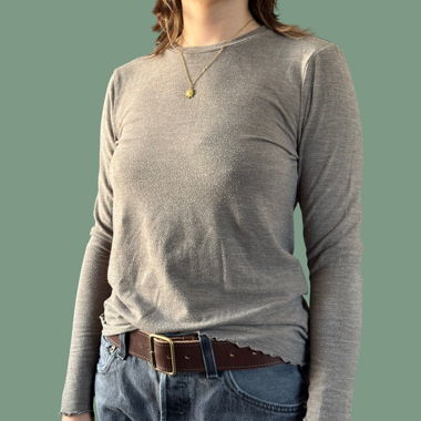 ONLY Langarmshirt beige Grösse S