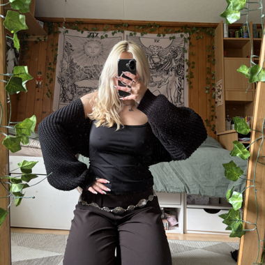 black knitted bolero cardigan 