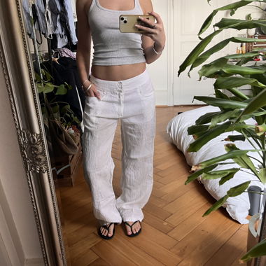 Pantalone in lino baggy