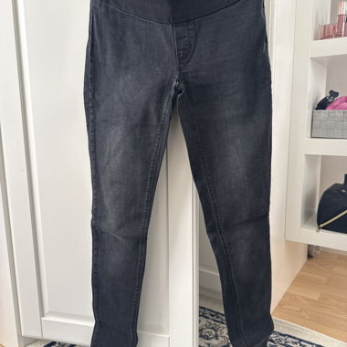 Leggings-jeans de grossesse noirs