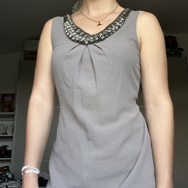 Perlen ärmelloses Top