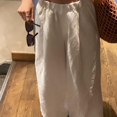 White Linen Pants XS