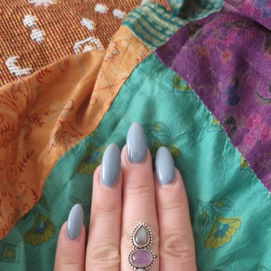 Bague en argent 925 - améthyste, labradorite 