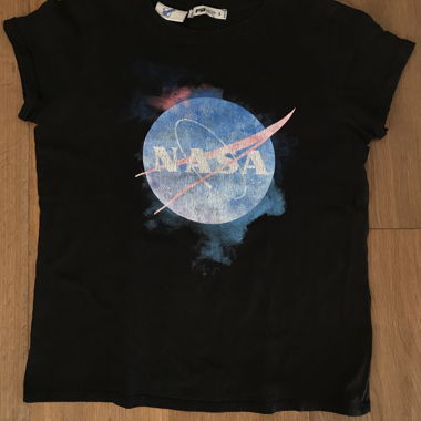 Black NASA logo T-shirt