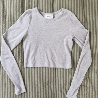 Ribbed Crop Top Long Sleeve