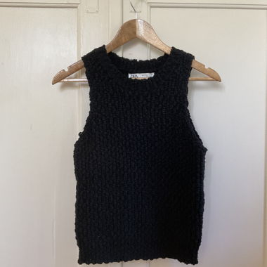 Pull en maille sans manches