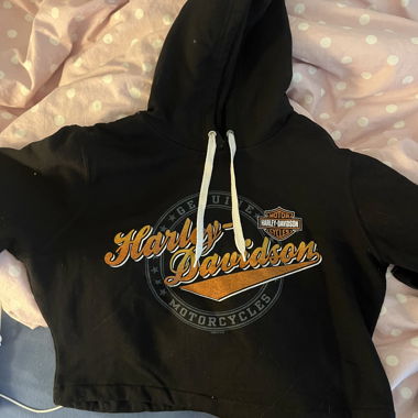 harley davidson cropped hoodie