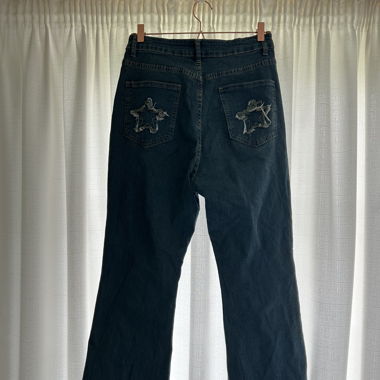 Bellbottom Jeans mit Sternen Plussize