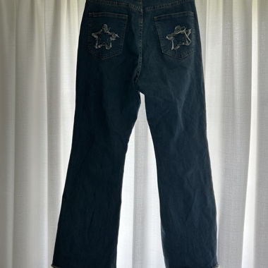 Bellbottom Jeans with Stars Plus Size