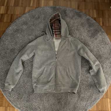 Felpa Burberry con zip grigia M