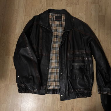 Veste en cuir baggy