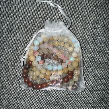 Ensemble de bracelets de perles pierres précieuses