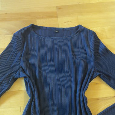 Blue Pleated Top XS